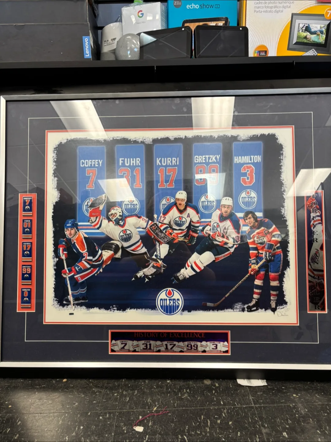 Edmonton Oilers Framed History of Excellence Print thumbnail