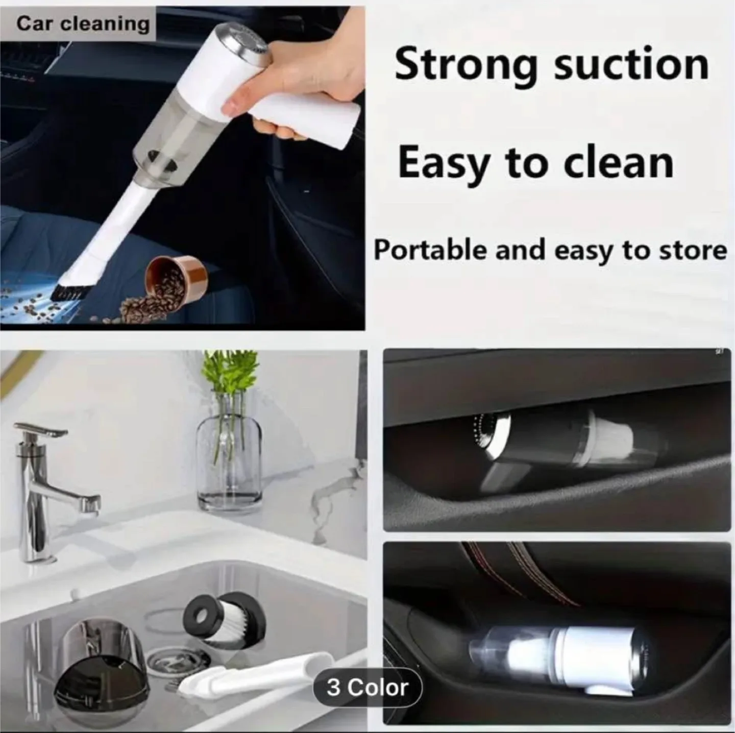 Corded Car Vacuum Cleaner - white image indicator(8)