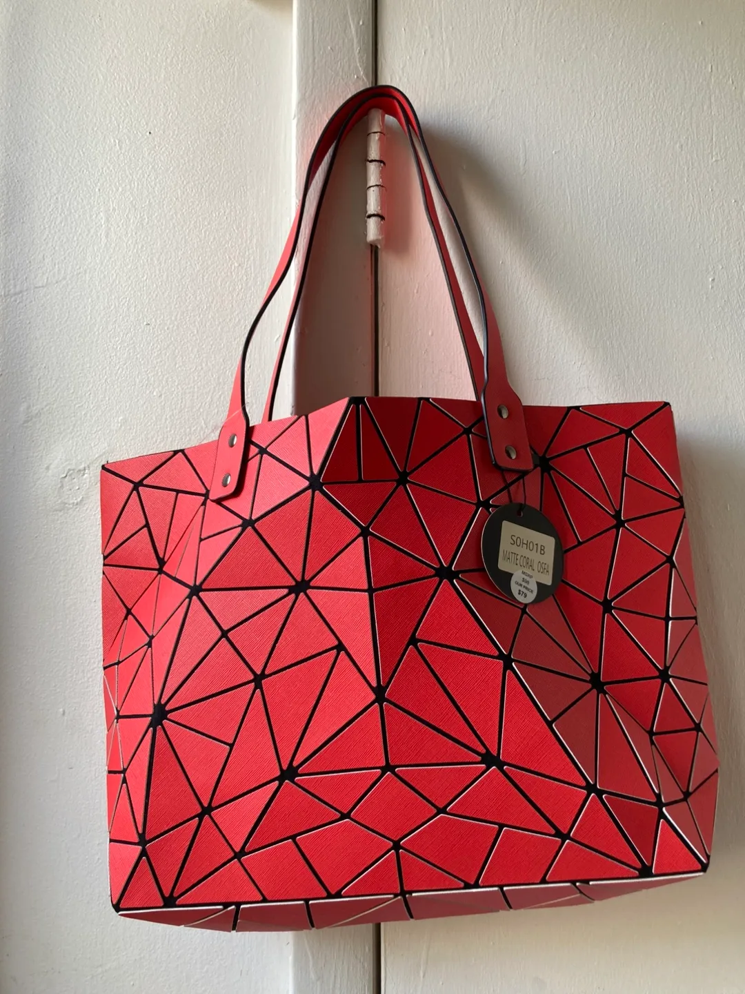 P.Luca Milano Matte Coral Geometric  Bag thumbnail