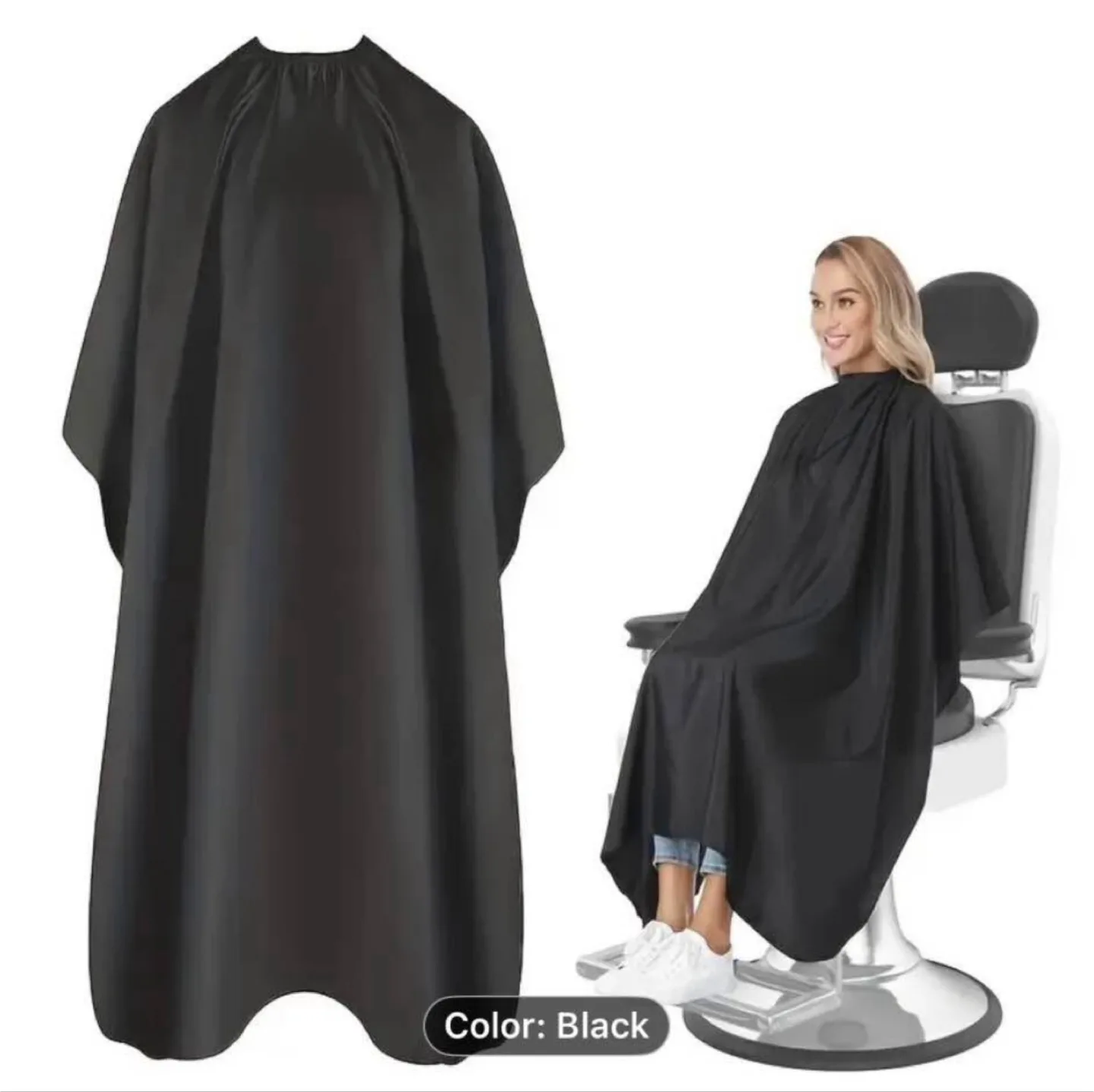 1pc Professional Black Barber Cape thumbnail