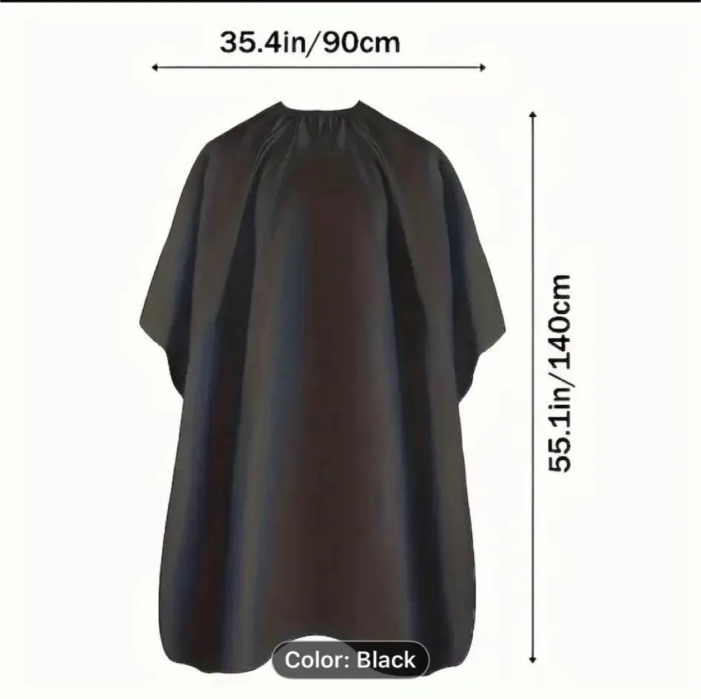 1pc Professional Black Barber Cape image indicator(5)