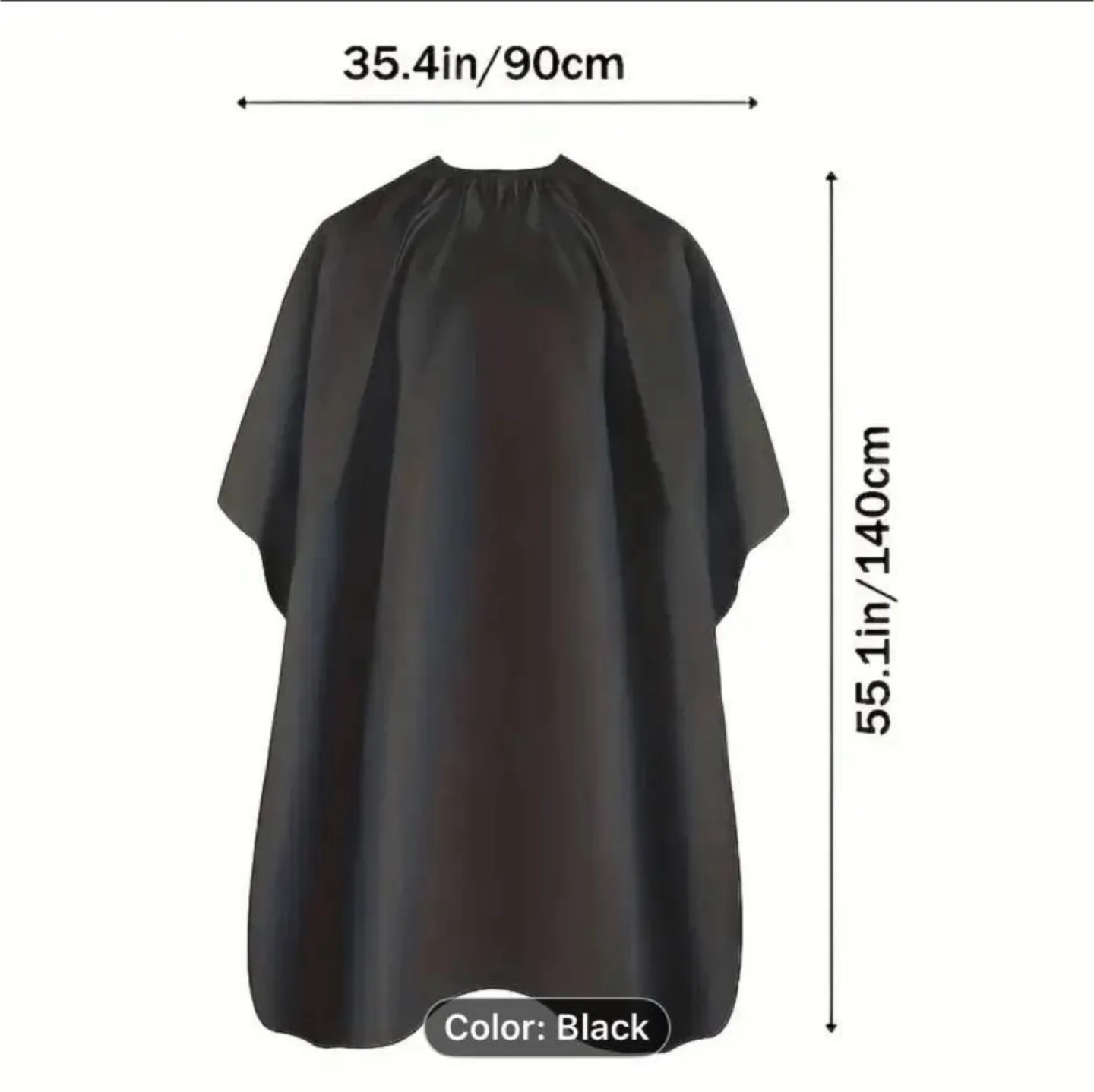1pc Professional Black Barber Cape image indicator(8)