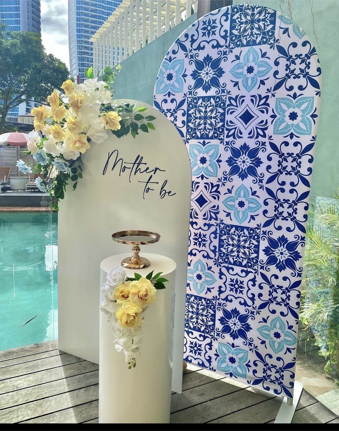 Amalfi Coast Themed Backdrop