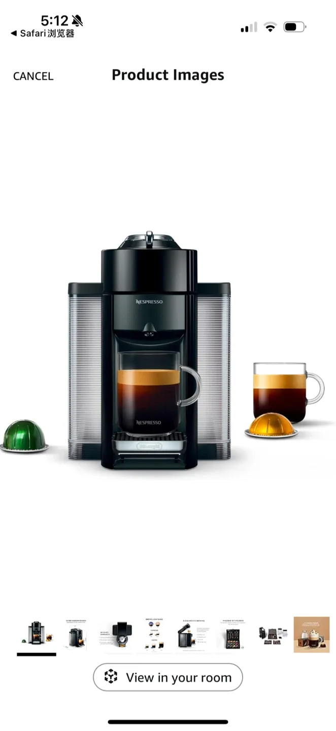 Gently used Nespresso VertuoLine Coffee Machine - Black image indicator(3)