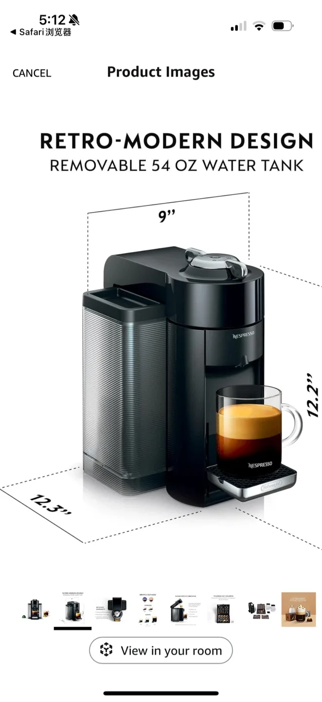 Gently used Nespresso VertuoLine Coffee Machine - Black image indicator(4)