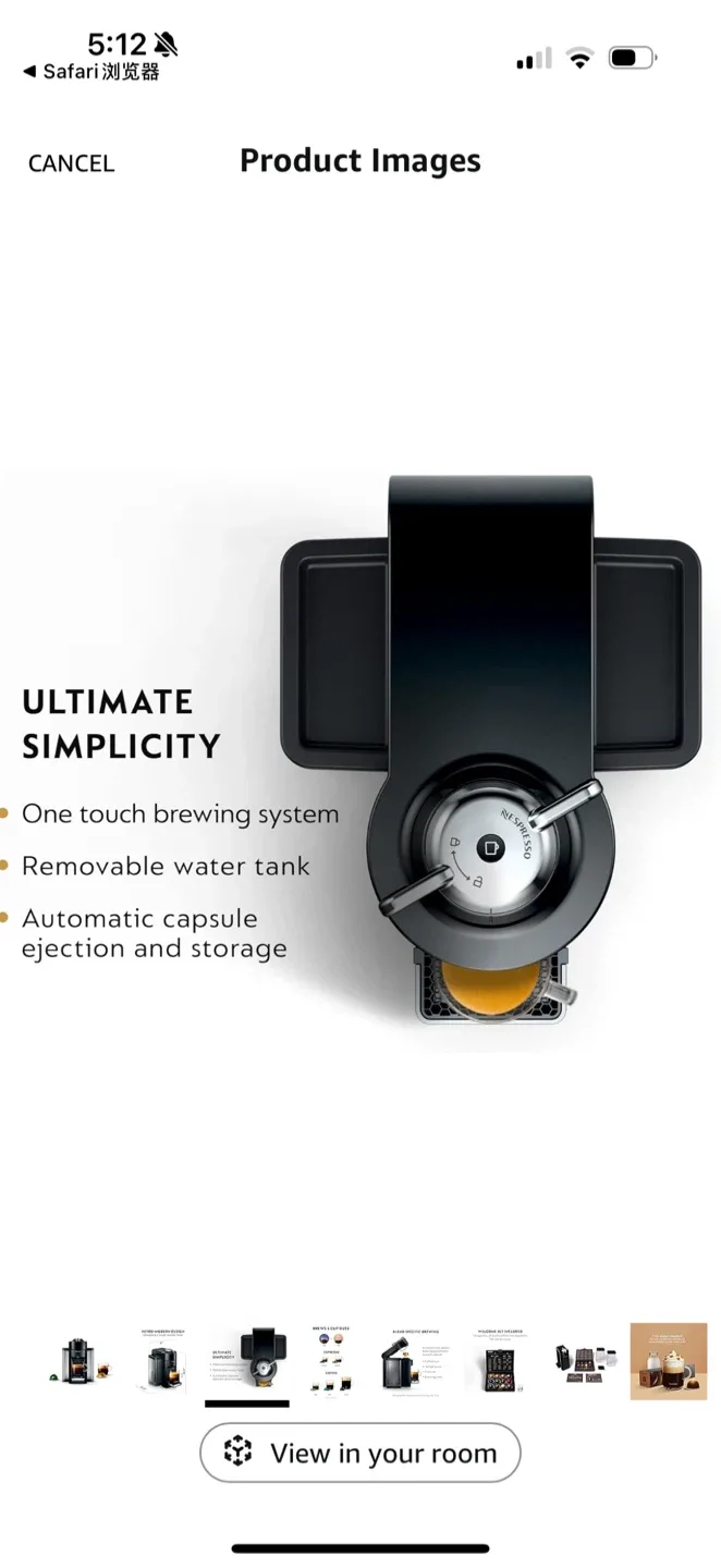 Gently used Nespresso VertuoLine Coffee Machine - Black image indicator(5)