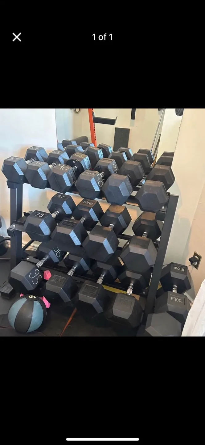 Dumbbell Set with Rack - thumbnail