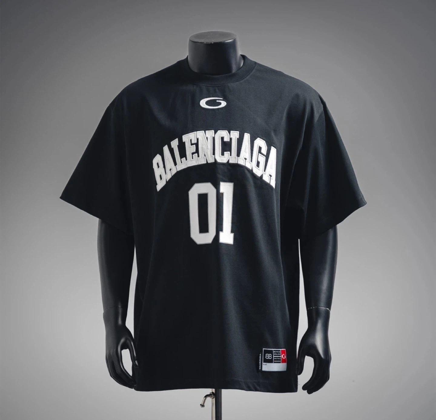 Balenciaga Black Designer Tshirt Sports Jersey Mens LARGE