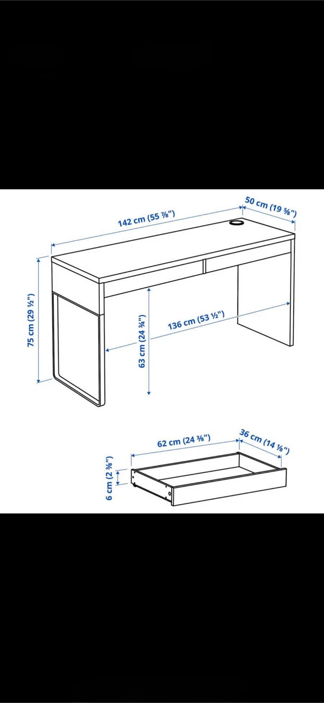 IKEA Micke white Desk - photo 4