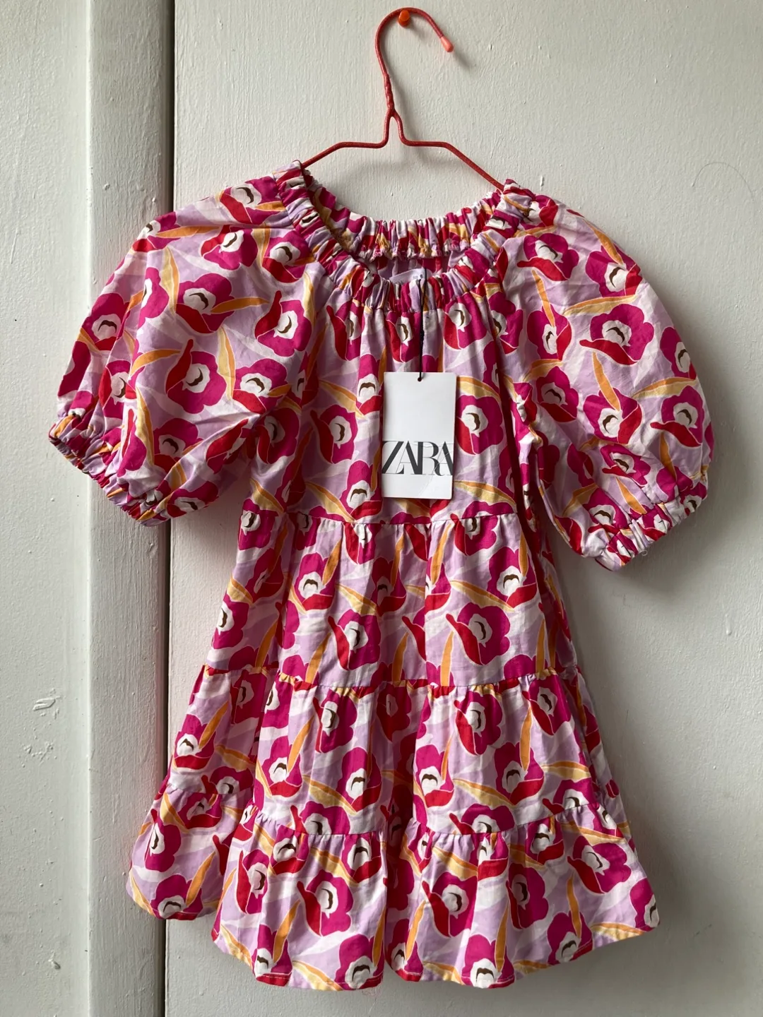 New Zara Girls Floral Print Dress - Size 6 thumbnail