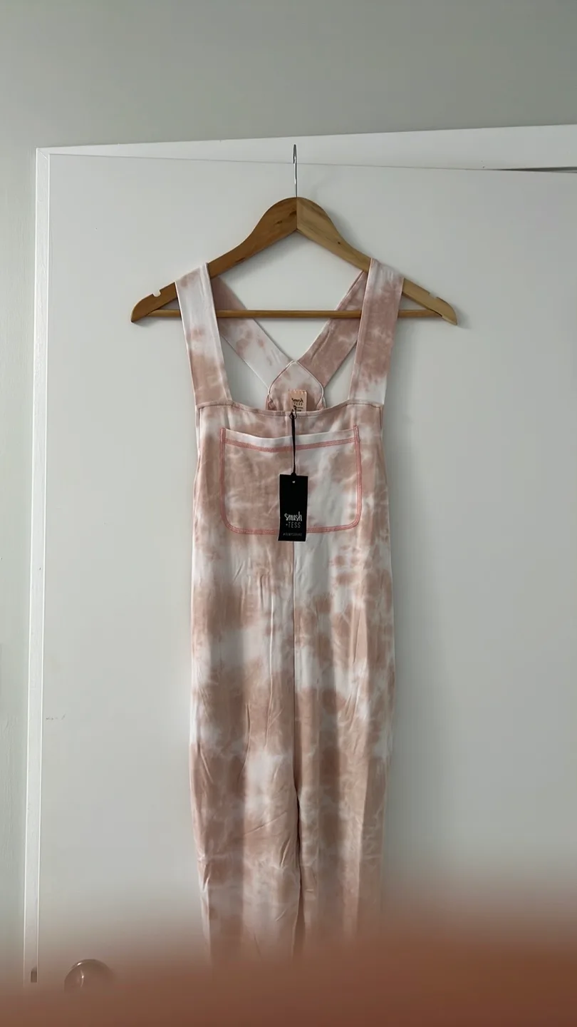 NWT Smash + Tess Tie Dye Romper XXS- Fits like a S image indicator(6)