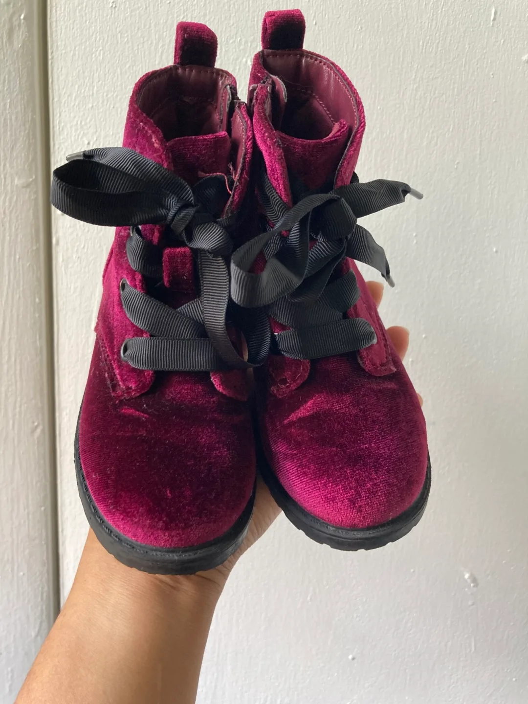 Velvet Ankle Boots - Size 10 kids thumbnail
