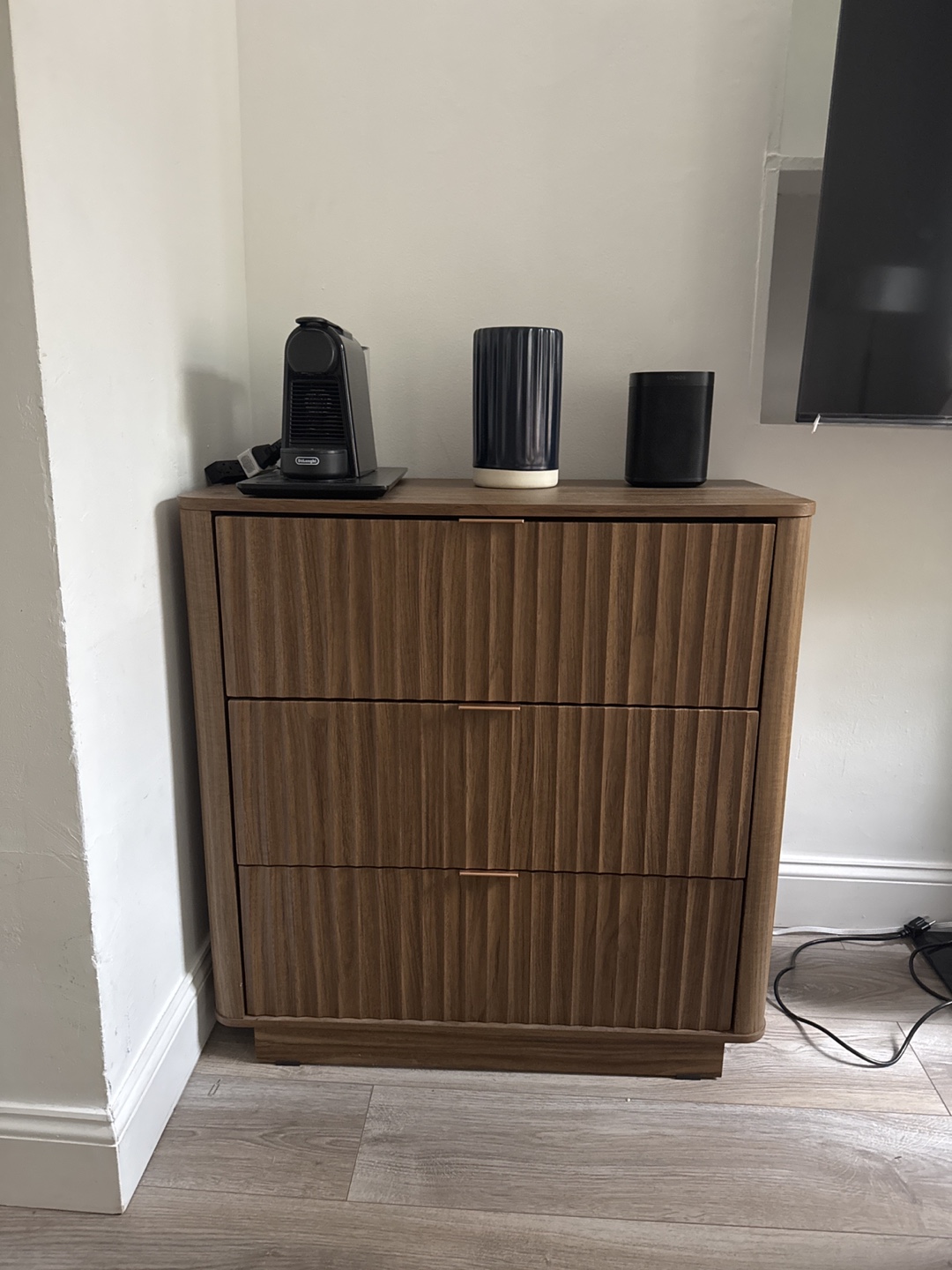 Wood 3-Drawer Dresser