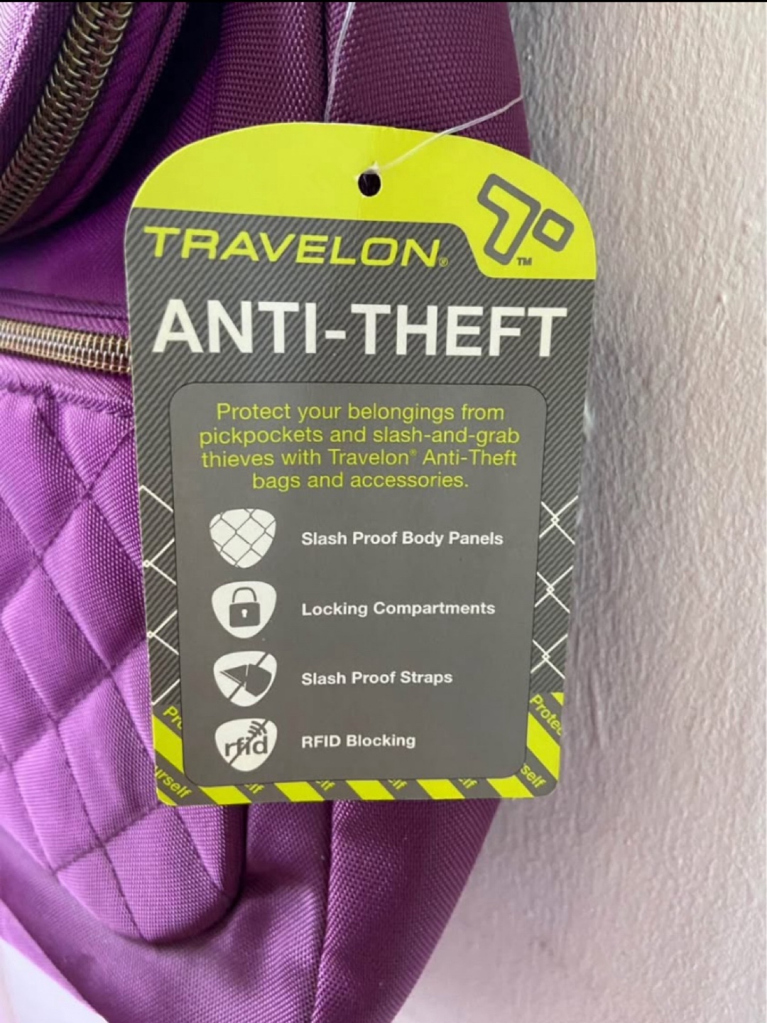 Travelon Anti-Theft Purple Quilted Bag - photo 3