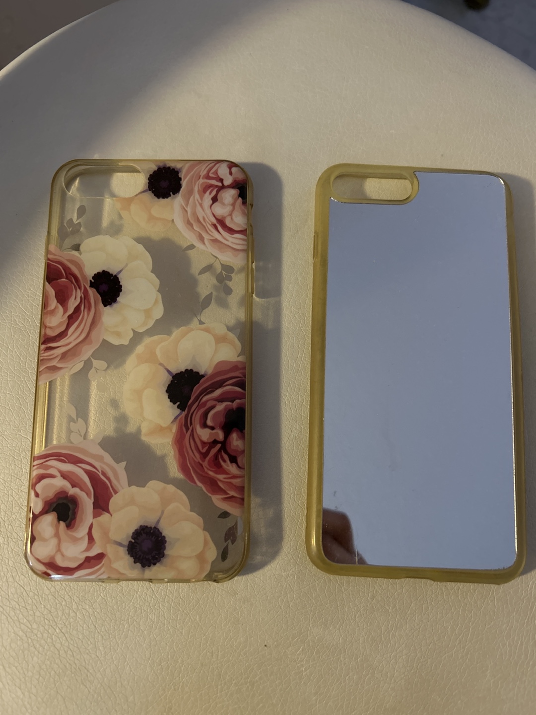 Two iPhone 8/7 Phone Cases - Floral & Mirror