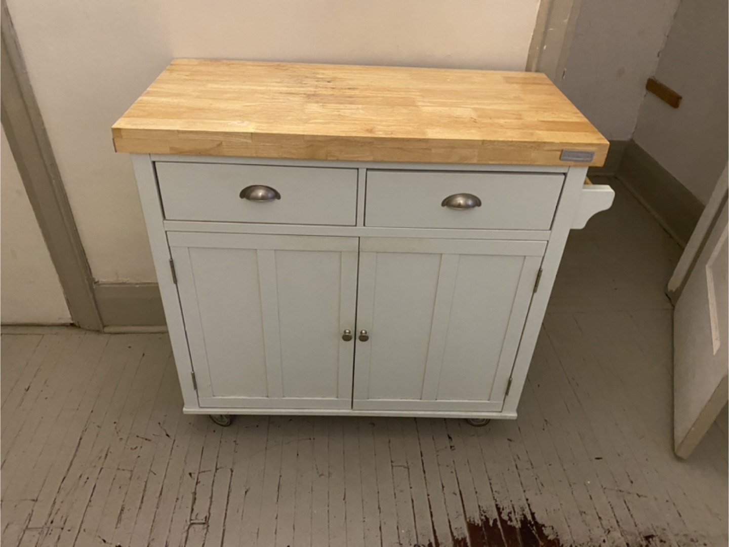 Kitchen Island Cart with Wood Top