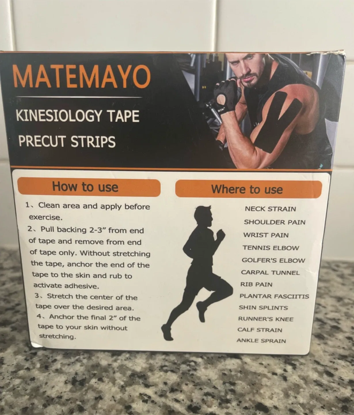 Matemayo Kinesiology Athletic Tape - 4 Rolls image indicator(2)