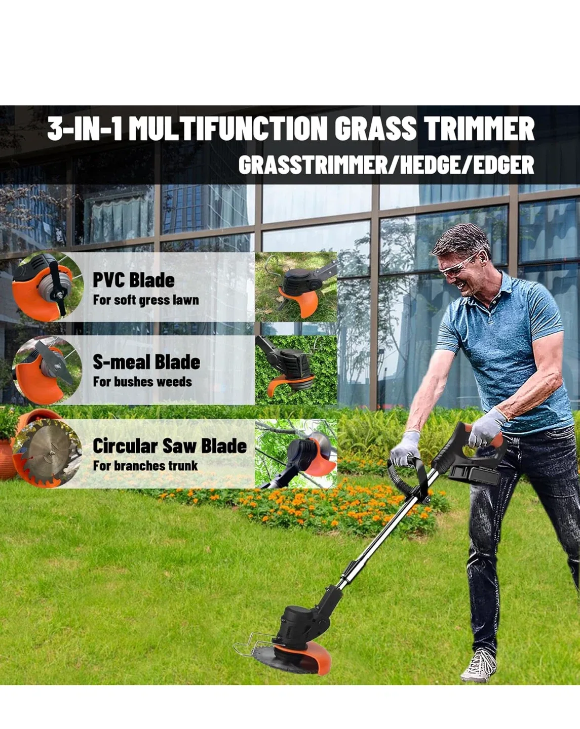 3-in-1 Multifunction Grass Trimmer image indicator(4)