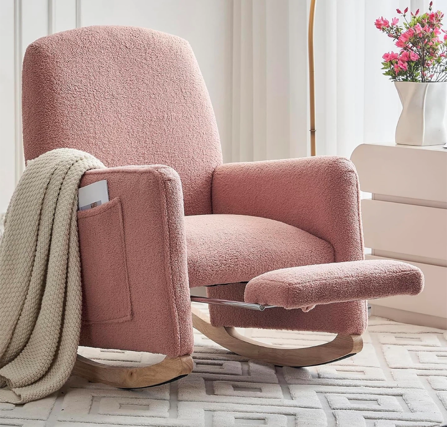 Pink Arm/Rocking chair