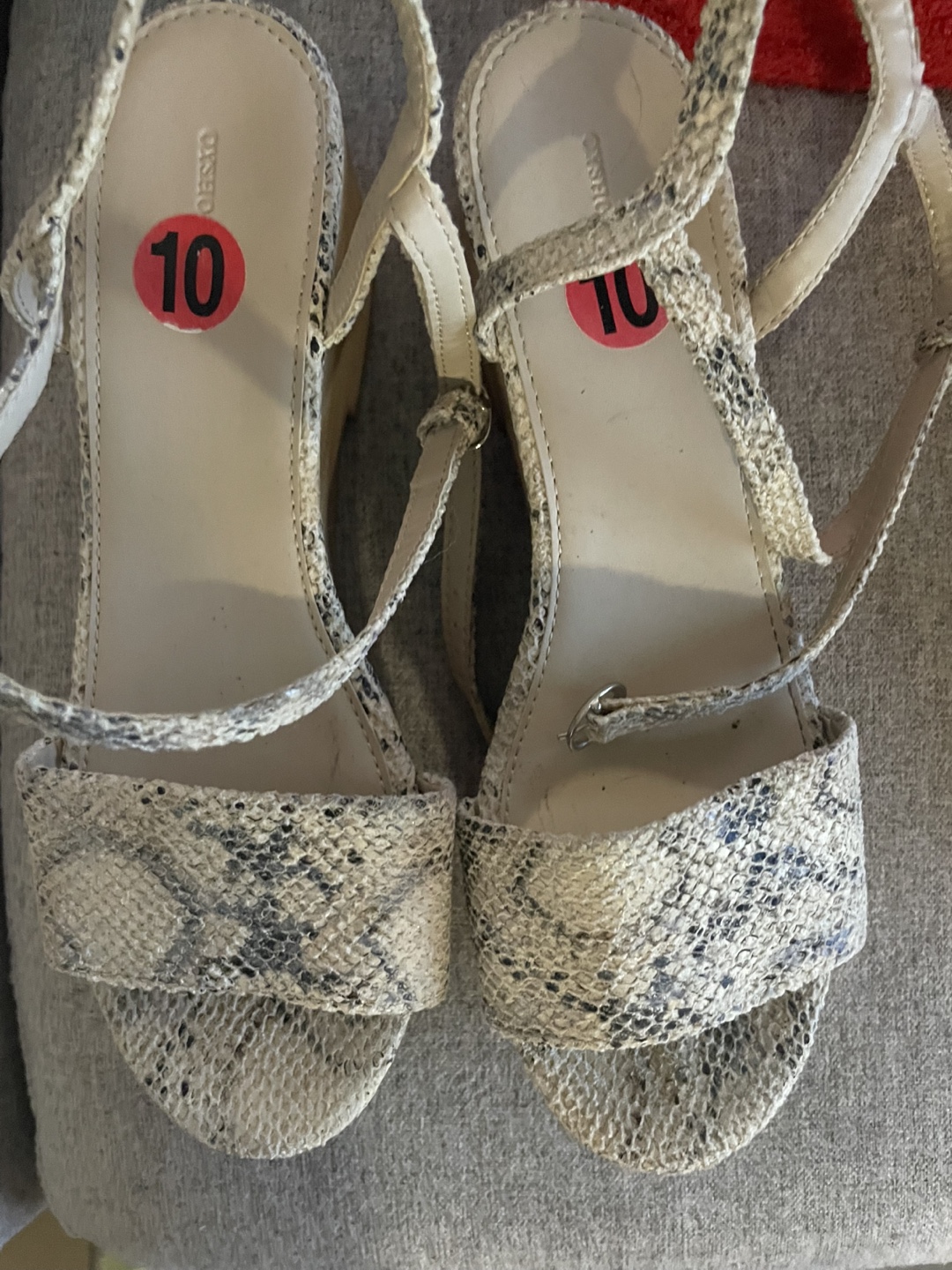 Circus by Sam Edelman Snakeskin Sandals - Size 10