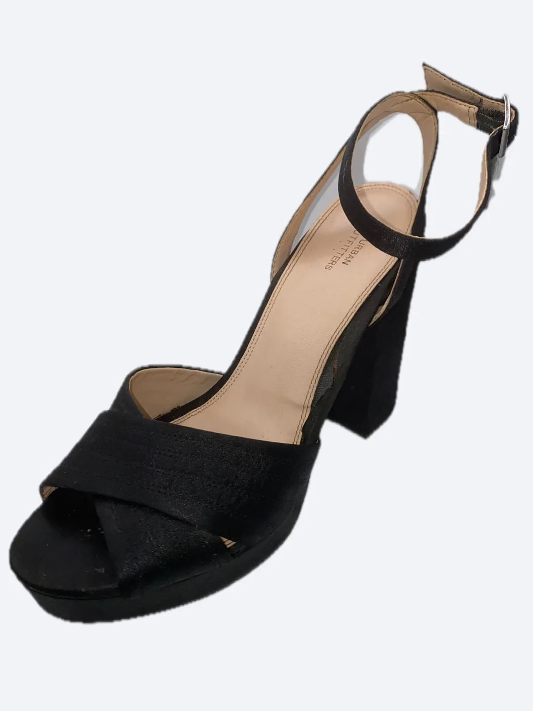 Urban Outfitters Black Chunky Platform Heels image indicator(2)