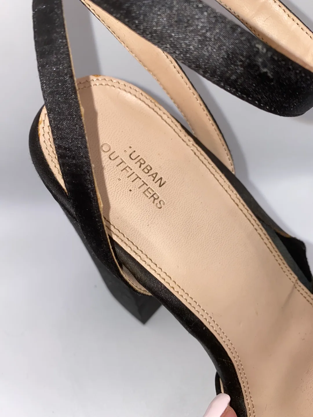 Urban Outfitters Black Chunky Platform Heels image indicator(3)