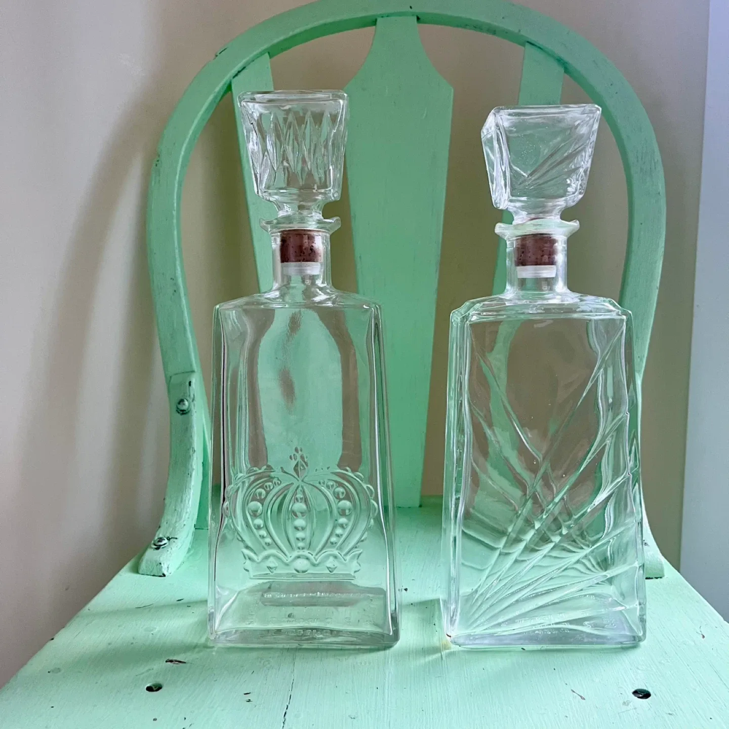 Vintage Crown Royal & Seagram’s 7 Crown Decanters thumbnail