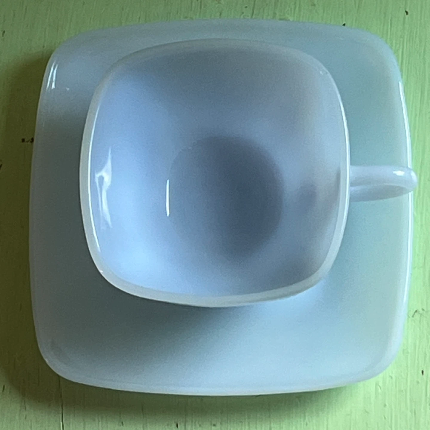 Anchor Hocking Fire King Azurite Blue Charm Cup and Saucer Set - photo 3