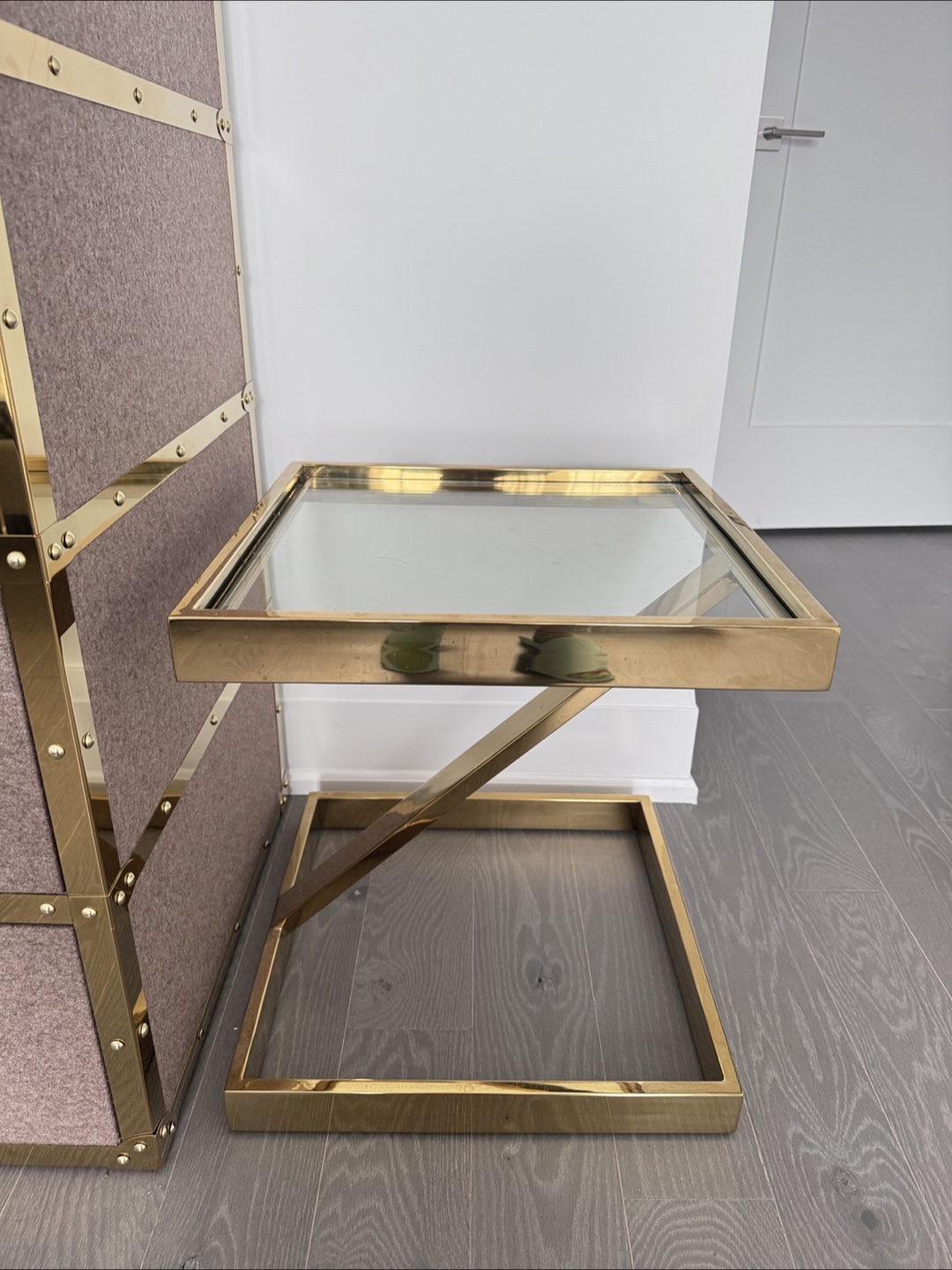 Gold Side Table / Night Stand