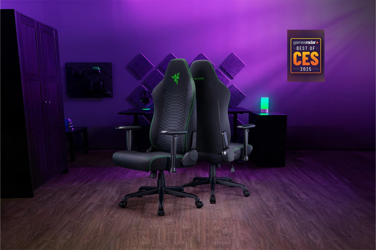 Razer Iskur Ergonomic Gaming Chair - Black & Green - photo 2