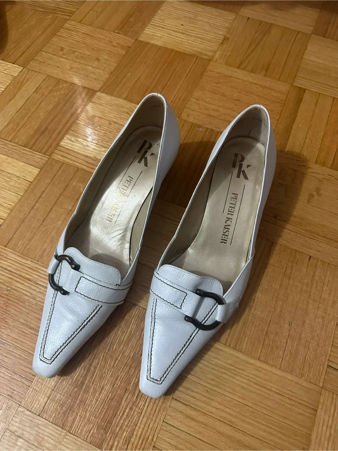 Peter Kaiser White Leather Heels thumbnail