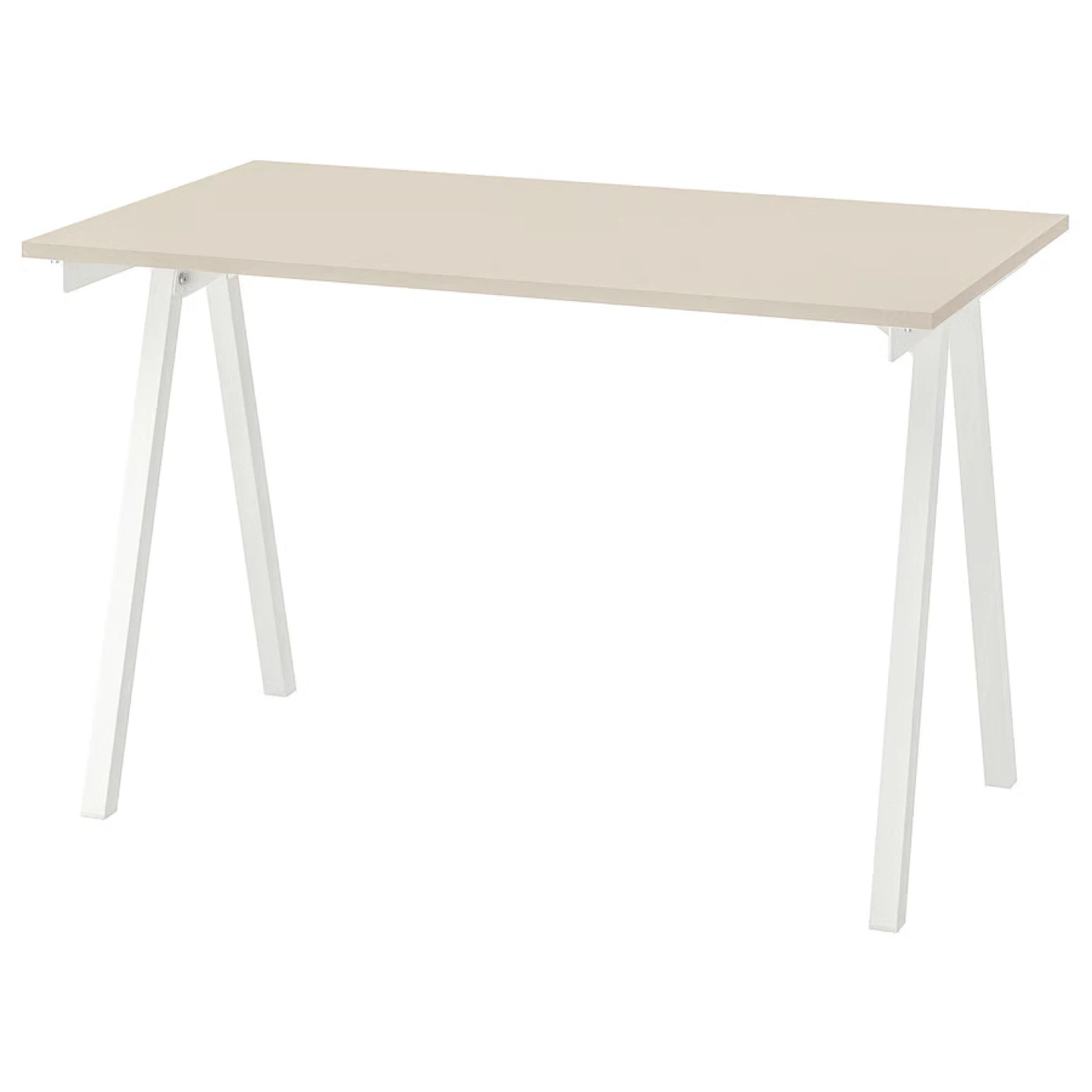 IKEA TROTTEN Desk Beige/White 120x70cm