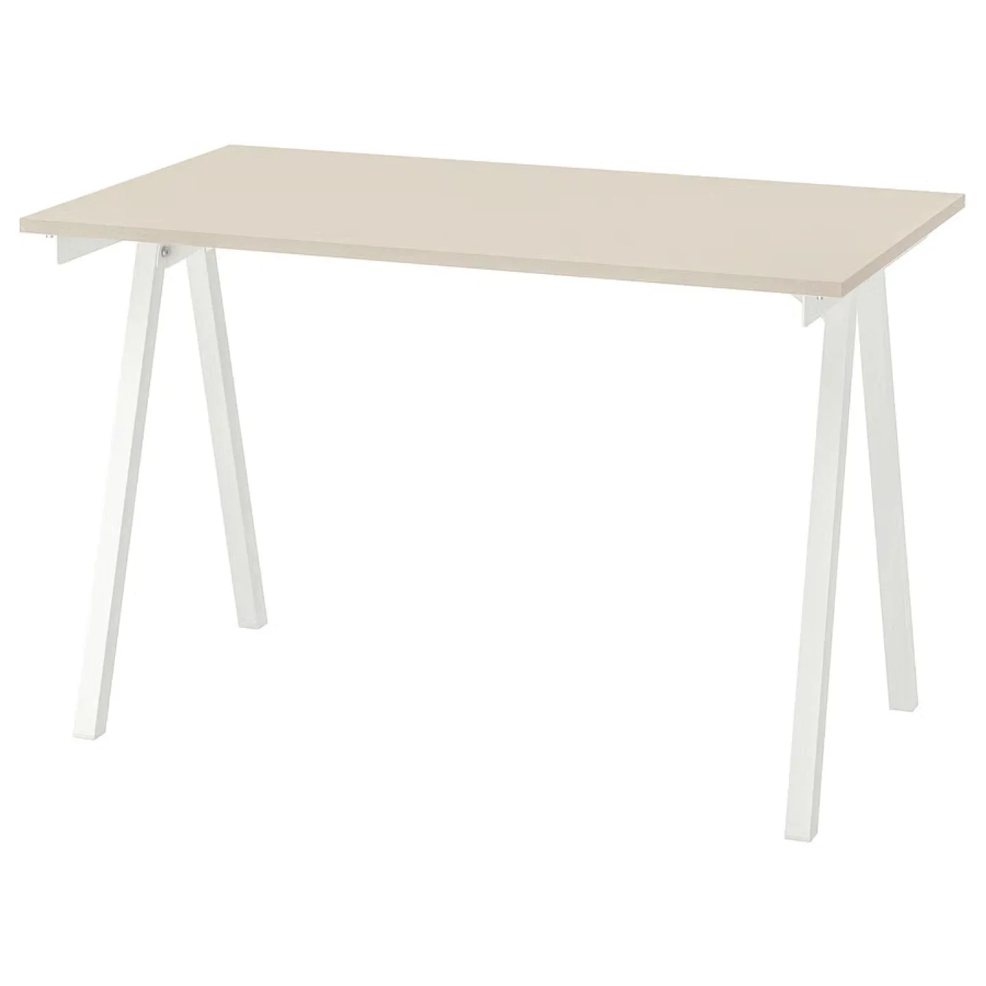 IKEA TROTTEN Desk Beige/White 120x70cm thumbnail