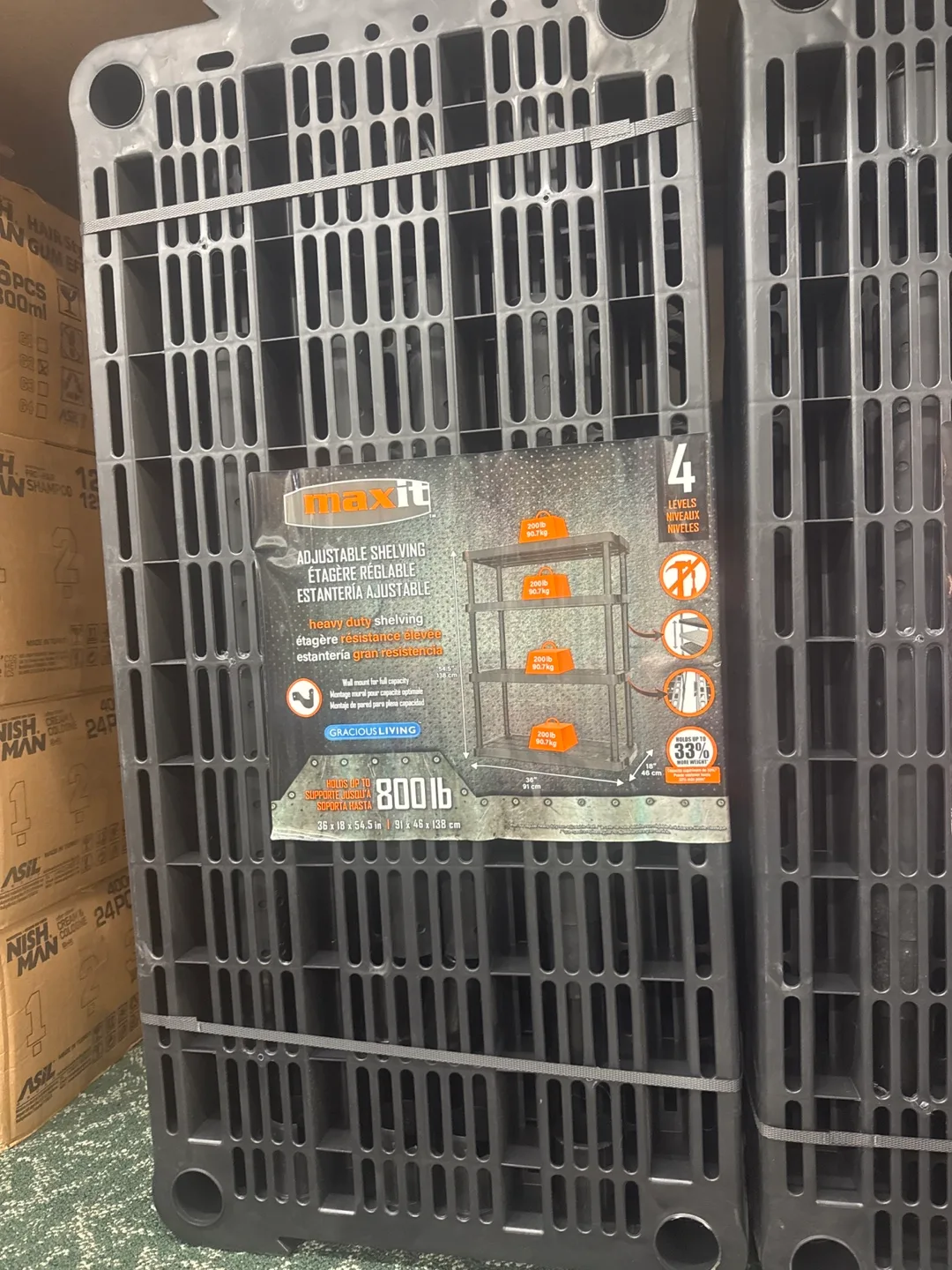 Max It Adjustable Shelving Unit - Heavy Duty 50$ thumbnail