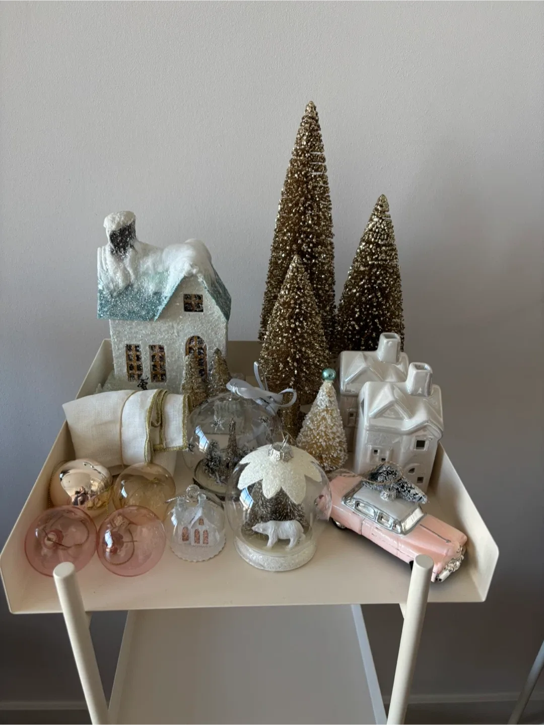Pastel & Gold Coloured Christmas Decorations & Ornaments thumbnail