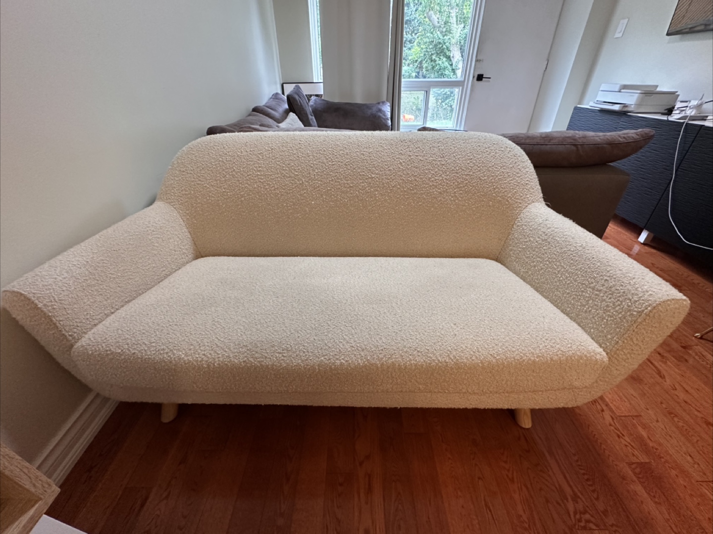 Article Boucle Loveseat Sofa - Ivory White - photo 2