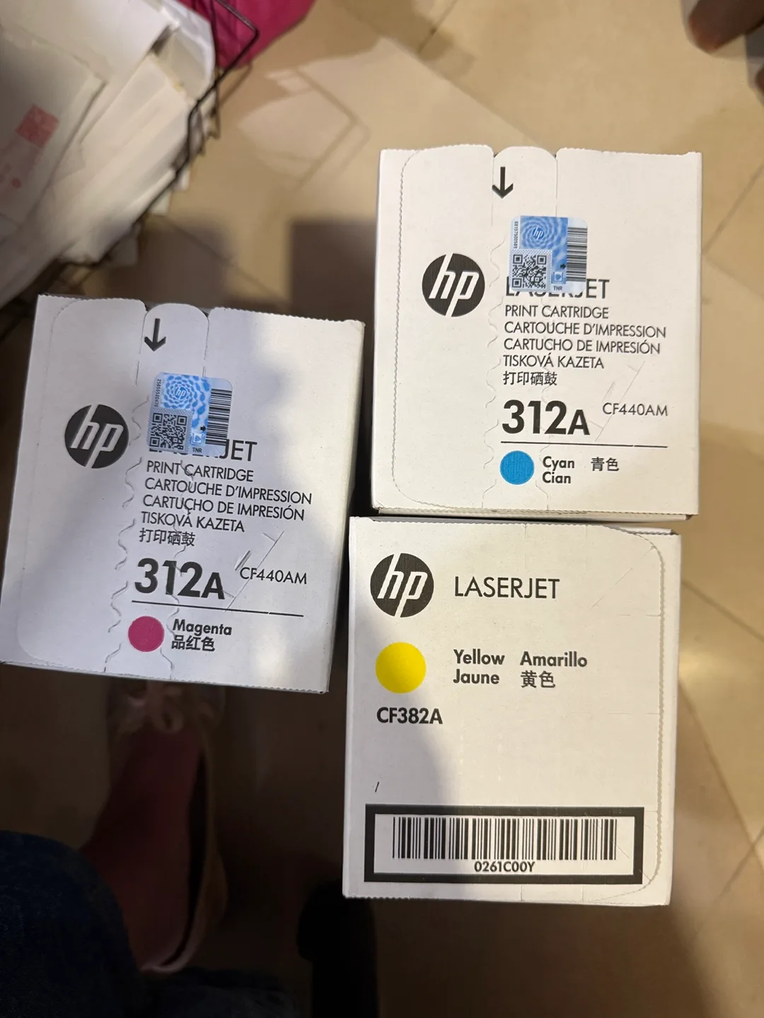 HP 312A CF440AM & CF382A Print Cartridges