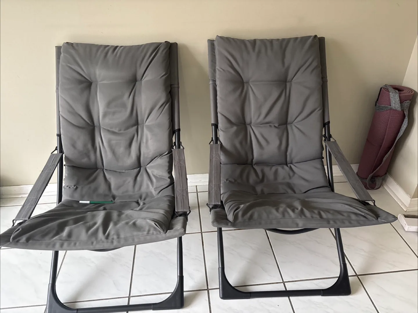 Folding Camping Chairs - Grey thumbnail