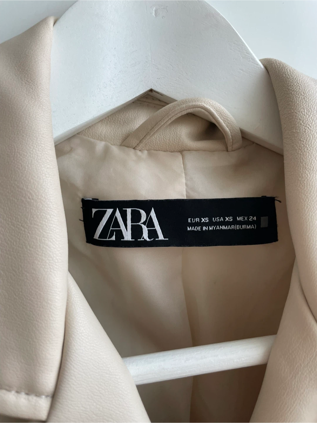 Zara Faux Leather Biker Jacket - Size XS - photo 3