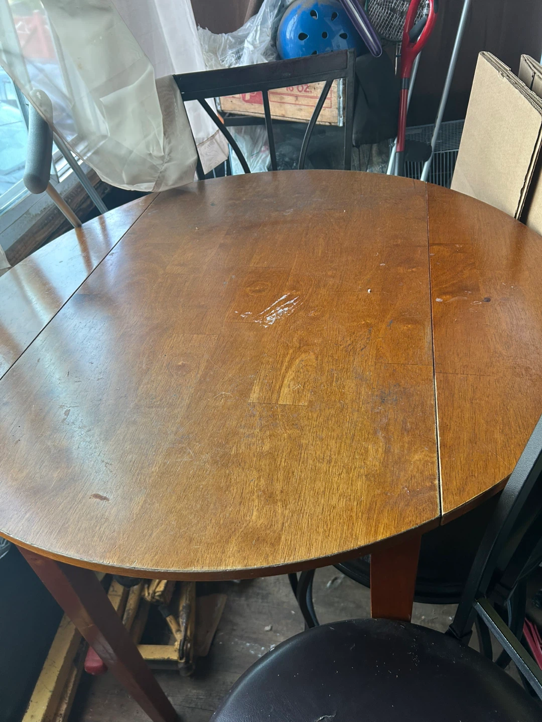 Wooden Dining Table - Round to Oval