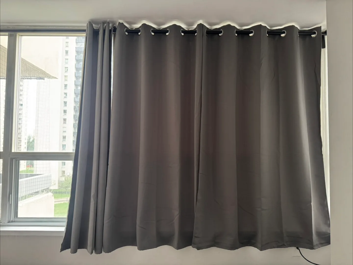 Blackout Curtains - Grey with rods
