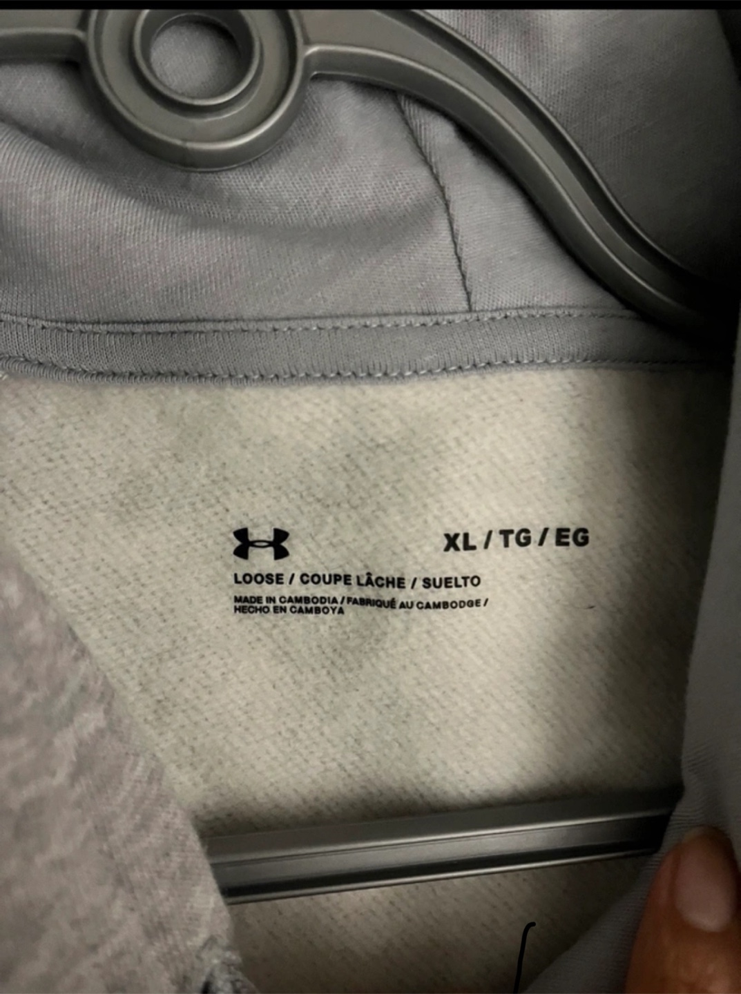 Men’s Under Armour Grey Hoodie - XL new with tags - photo 2