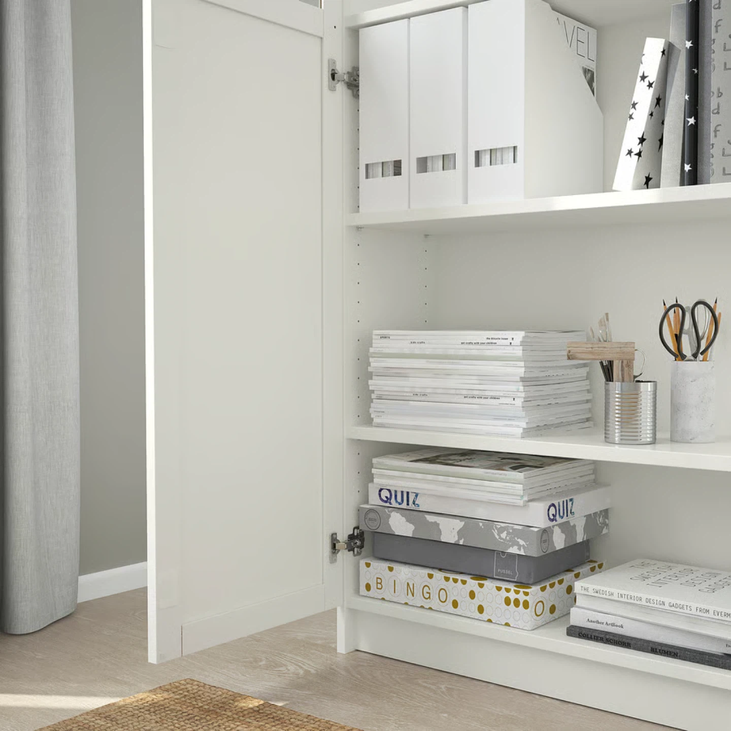 IKEA Billy Bookcase with Glass Doors - photo 3