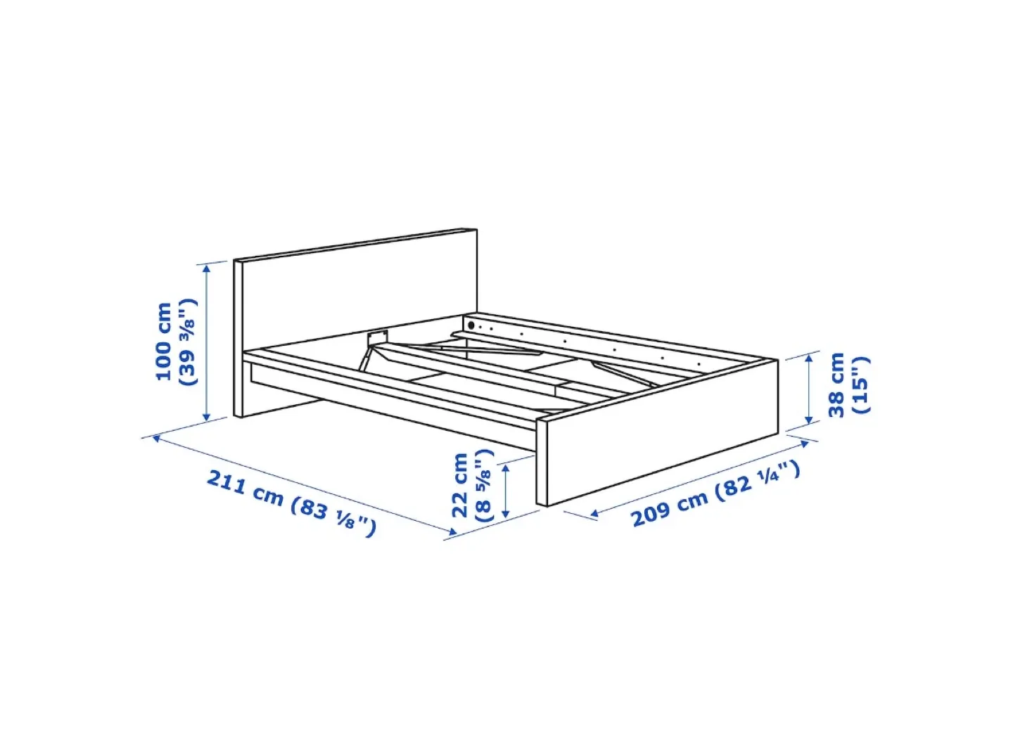 IKEA King size Malm bed frame image indicator(5)