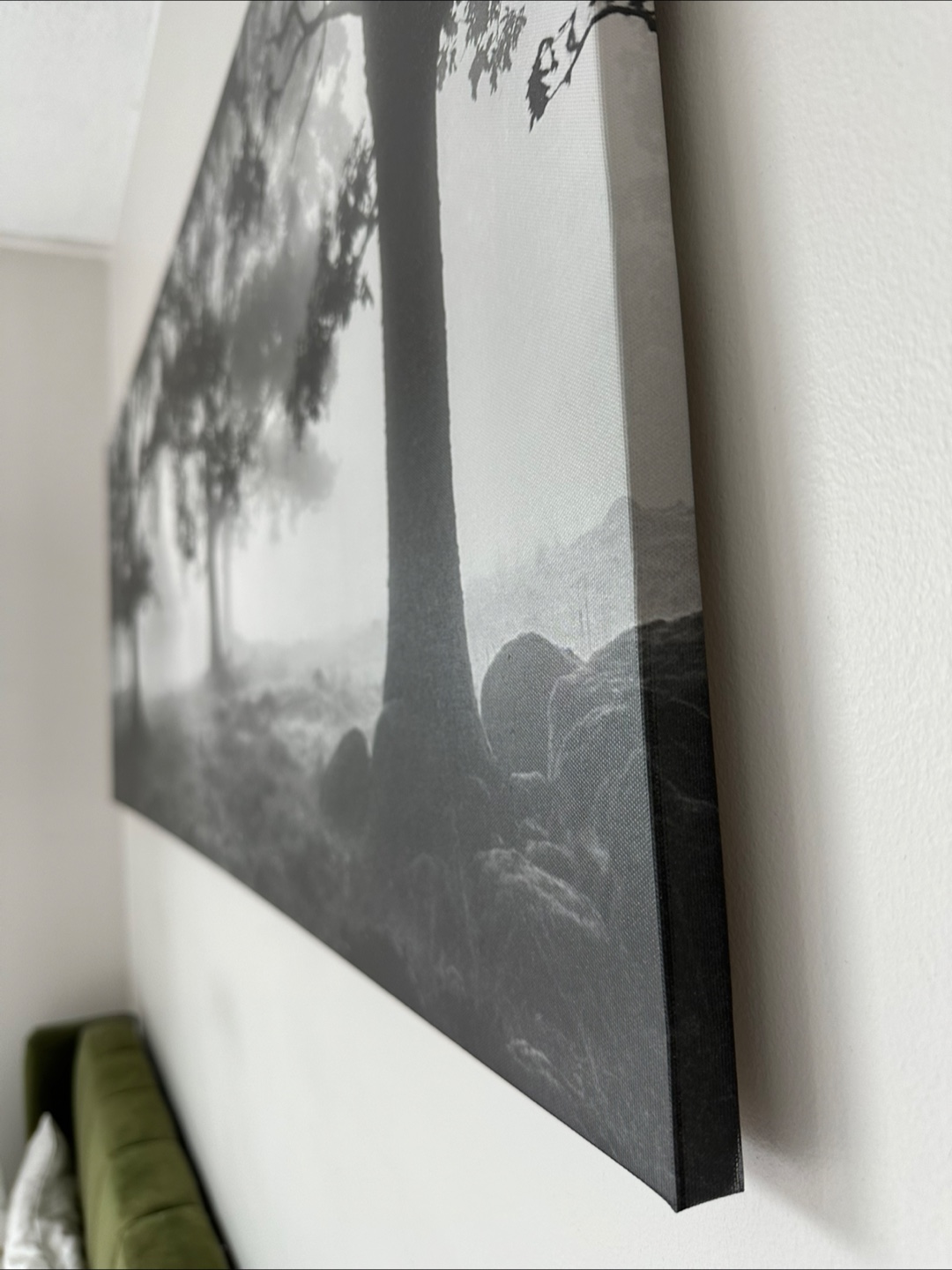 Canvas print decor - monochromatic photo - trees - photo 2