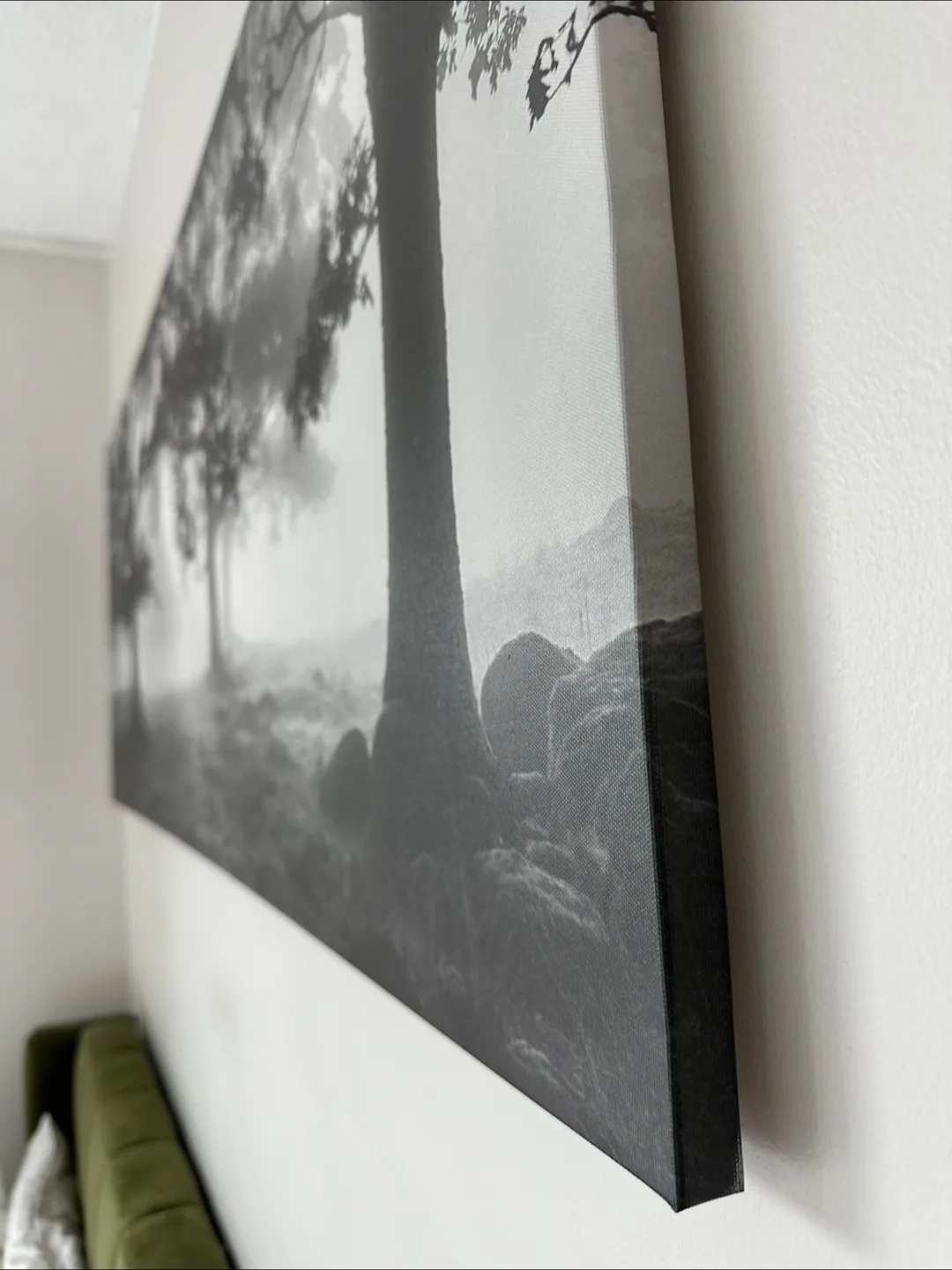 Canvas print decor - monochromatic photo - trees image indicator(2)