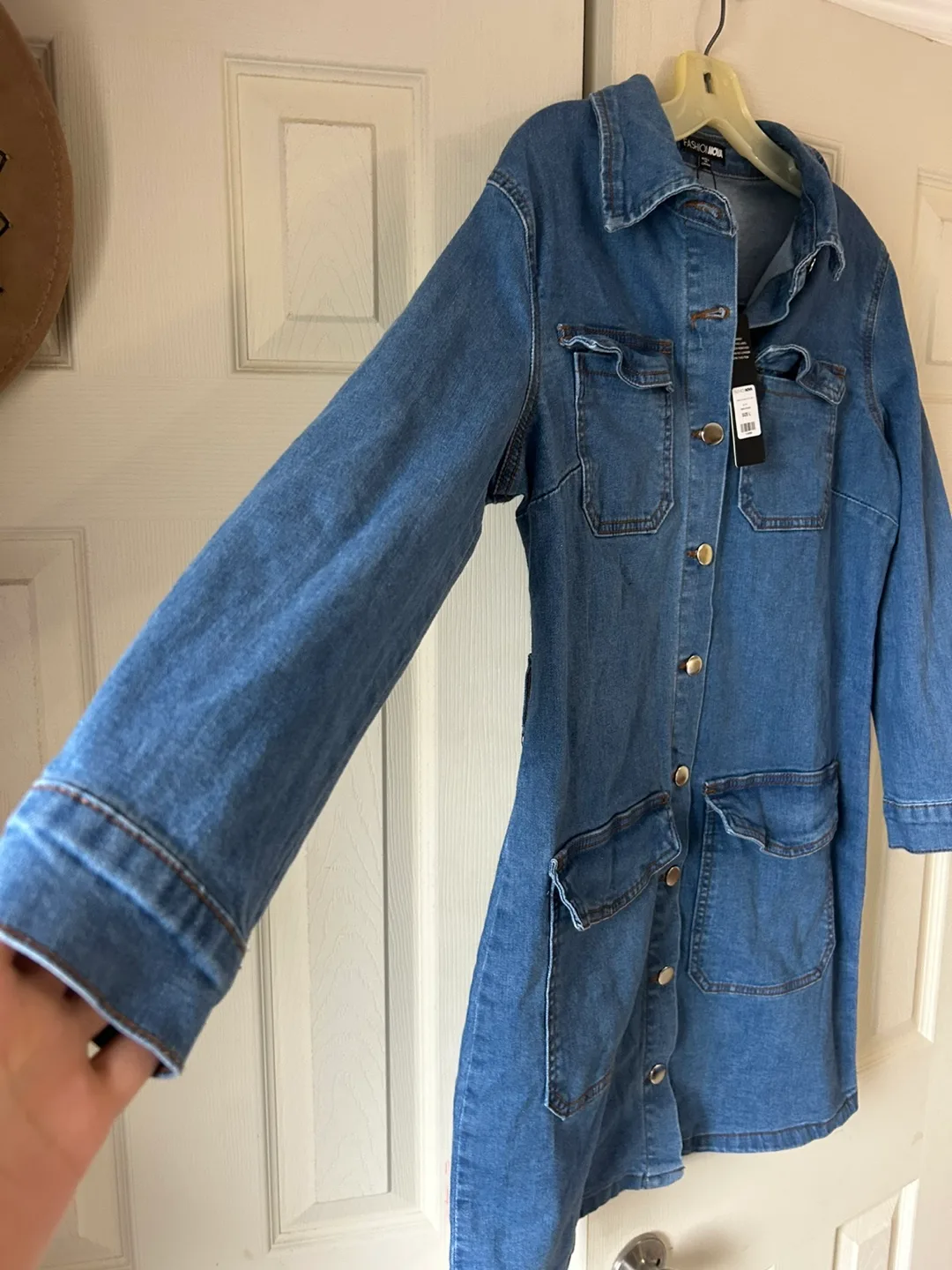 Fashion Nova Denim Dress - Size Large image indicator(3)