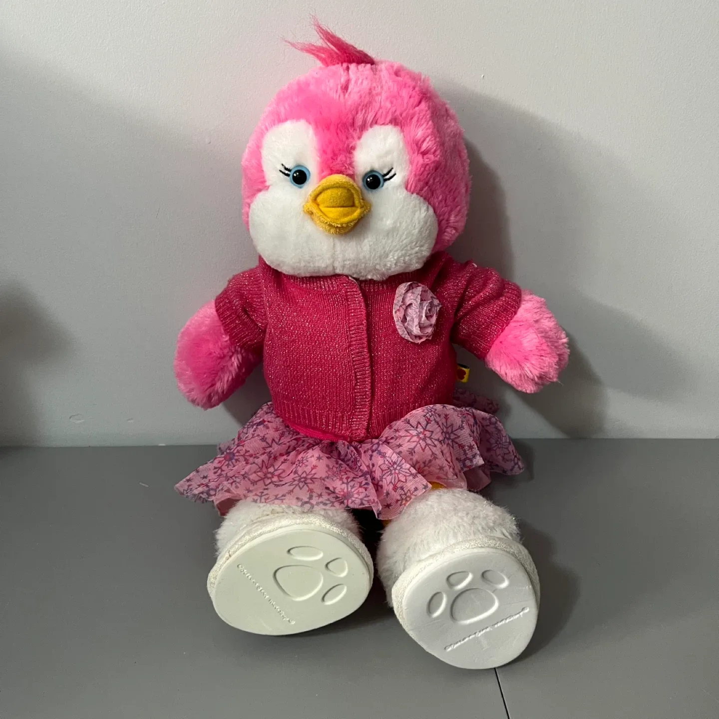 Build A Bear Pinky The Pink Penguin Plush BAB No Tag 17”