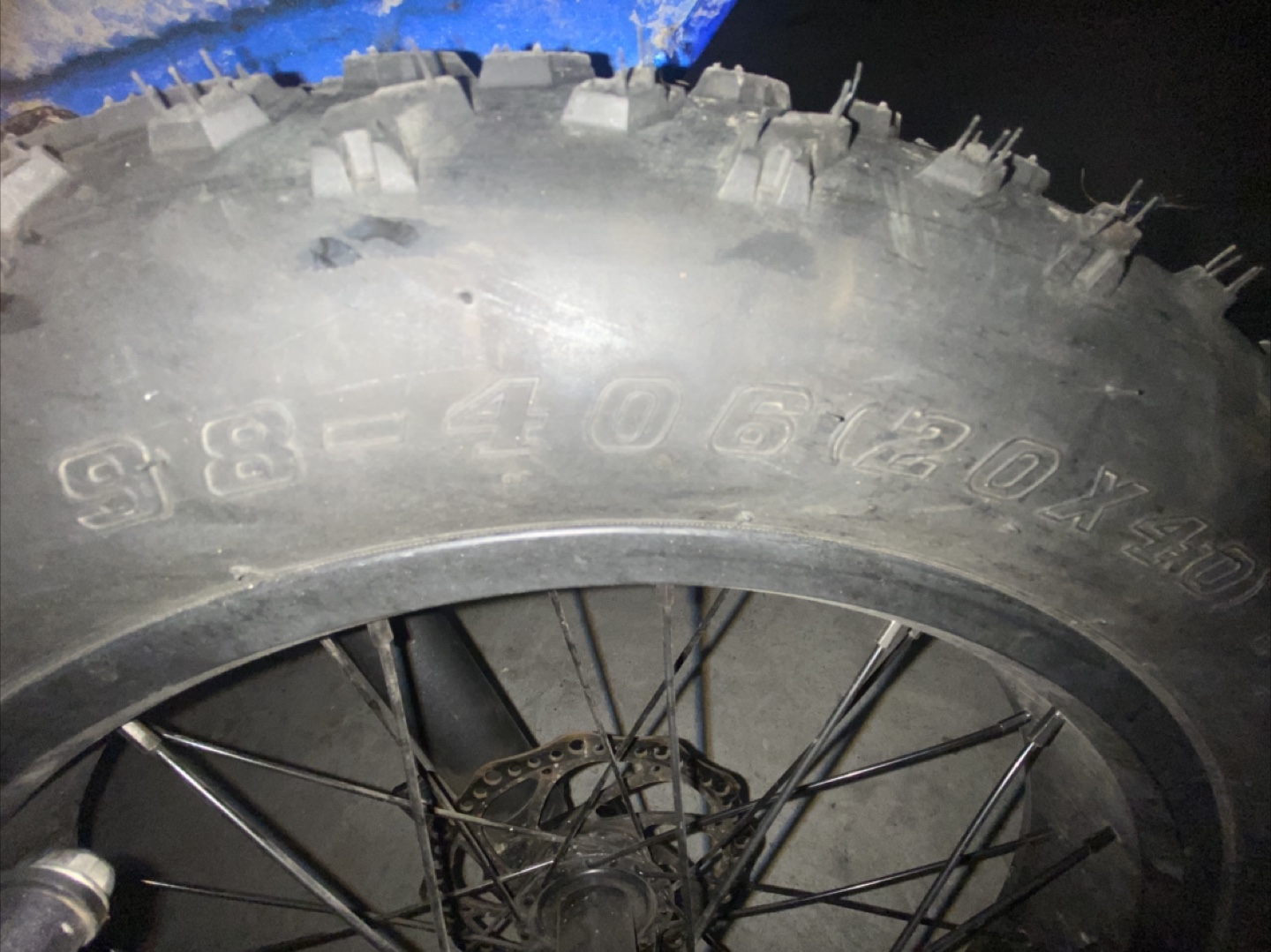 Blue Electric Fat Tire Bike - 20x4.0 - photo 3