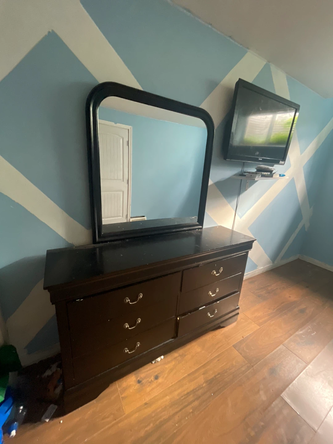 Black Dresser with Mirror